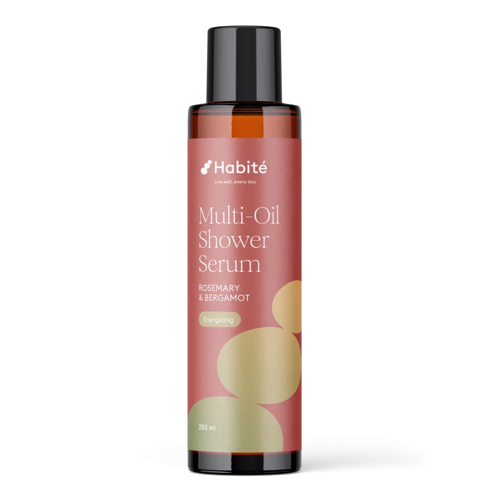 Energizujúce multi-olejové sprchové sérum Rozmarín a bergamot
