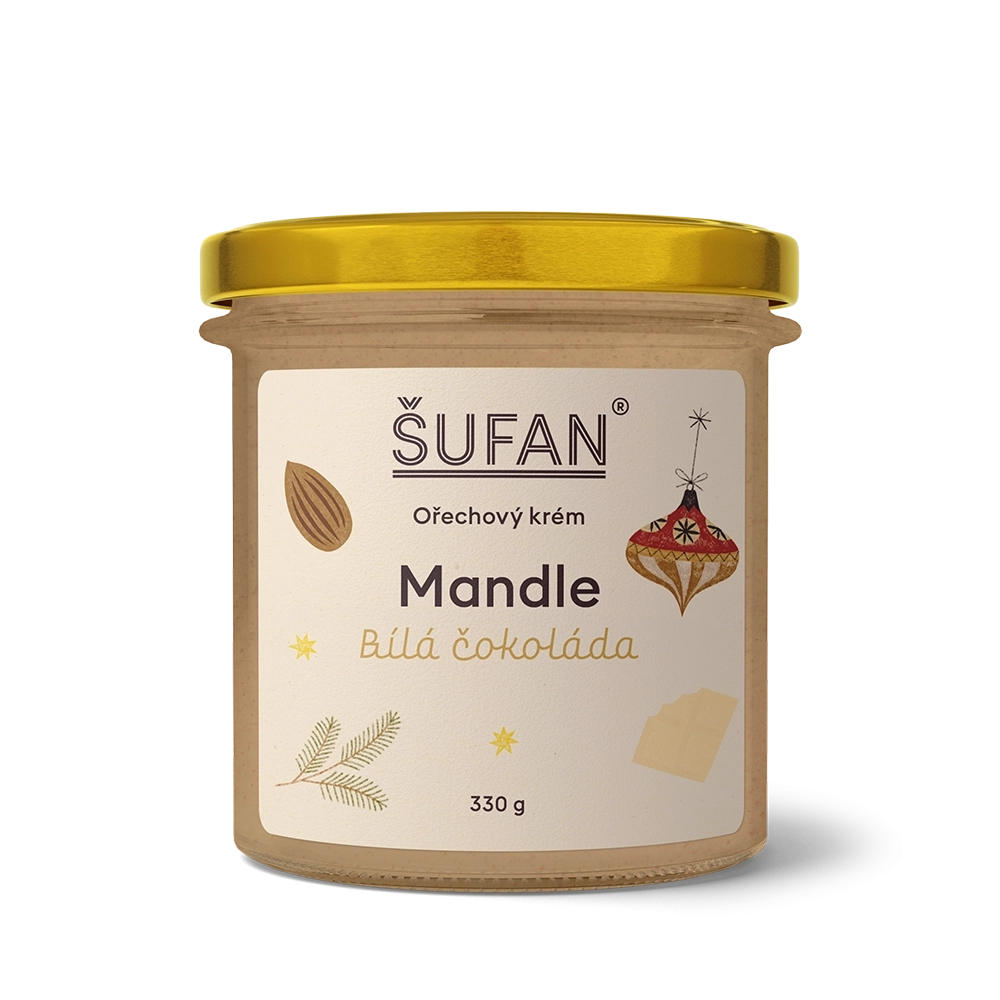 Mandle s bielou čokoládou