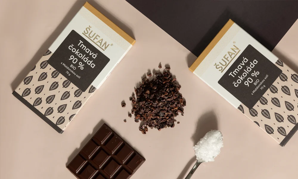 BIO Tmavá čokoláda  90% s Maldonskou soľou